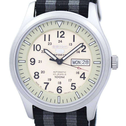 Seiko 5 Sports Military Automatic Japan Made NATO Strap SNZG07J1-NATO1 Men's Watch