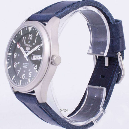 Seiko 5 Sports SNZG09K1-LS13 Automatic Dark Blue Leather Strap Men's Watch