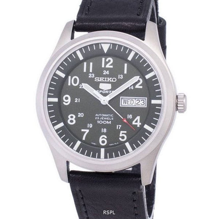 Seiko 5 Sports Automatic Ratio Black Leather SNZG09K1-LS8 Men's Watch