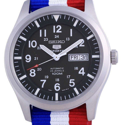 Seiko 5 Sports Military Automatic Polyester SNZG09K1-var-NATO25 100M Mens Watch