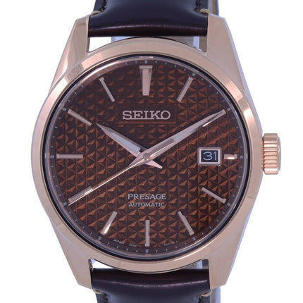 Seiko Presage Sharp Edge Brown Dial Automatic SPB170 SPB170J1 SPB170J 100M Mens Watch