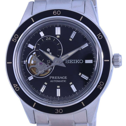 Seiko Presage Style 60s Open Heart Black Dial Automatic SSA425 SSA425J1 SSA425J Mens Watch