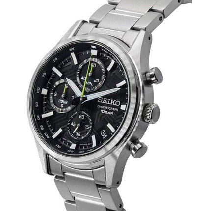 Seiko Conceptual Chronograph Black Dial Quartz SSB419P1 100M Men's Watch