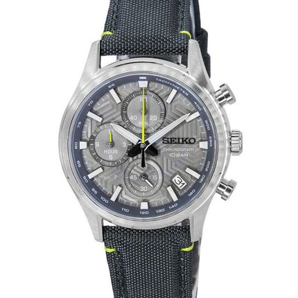 Seiko Conceptual Chronograph Nylon Strap Grey Dial Quartz SSB423P1 100M Men's Watch