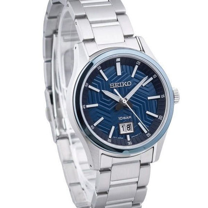 Seiko Sports Stainless Steel Blue Dial Quartz SUR559P1 100M Men's Watch