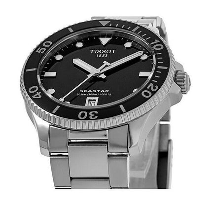 Tissot T-Sport Seastar 1000 Stainless Steel Black Dial Quartz Divers T120.210.11.051.00 300M Unisex Watch