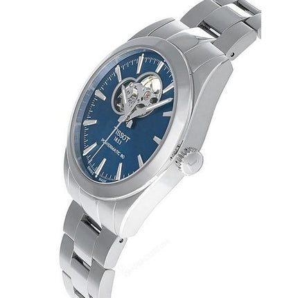 Tissot T-Classic Gentleman Powermatic 80 Open Heart Blue Dial Automatic T127.407.11.041.01 100M Mens Watch