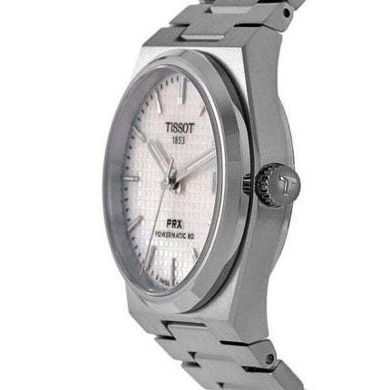 Tissot PRX T-Classic Powermatic 80 White Mother Of Pearl Dial Automatic T137.207.11.111.00 100M Unisex Watch