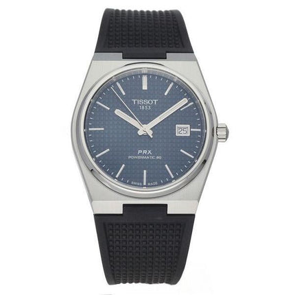 Tissot PRX T-Classic Powermatic 80 Rubber Strap Blue Dial Automatic T137.407.17.041.00 100M Mens Watch