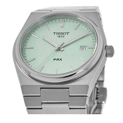 Tissot T-Classic PRX Stainless Steel Light Green Dial Quartz T137.410.11.091.01 100M Unisex Watch