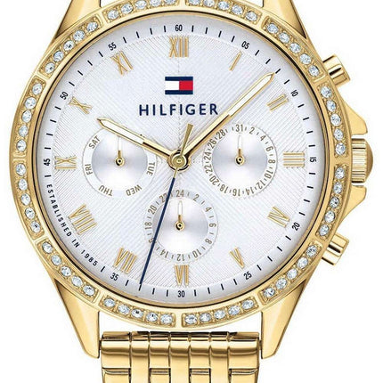 Tommy Hilfiger Ari Crystal Accents Gold Tone Stainless Steel Quartz 1782142 Womens Watch