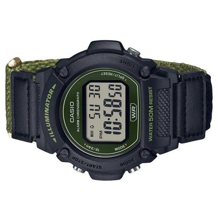 Casio Standard Green Digital Cloth Strap Quartz W-219HB-3AV Men's Watch