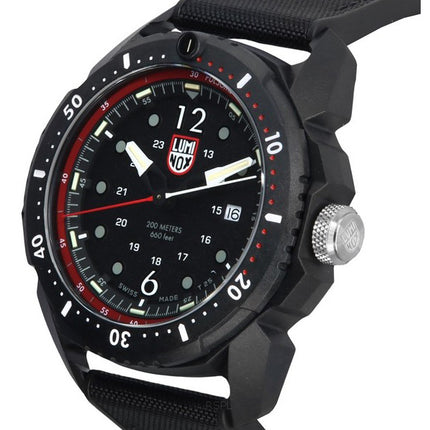 Luminox ICE SAR Artic Rubber Strap Black Dial Swiss Quartz Divers XL.1051 200M Mens Watch