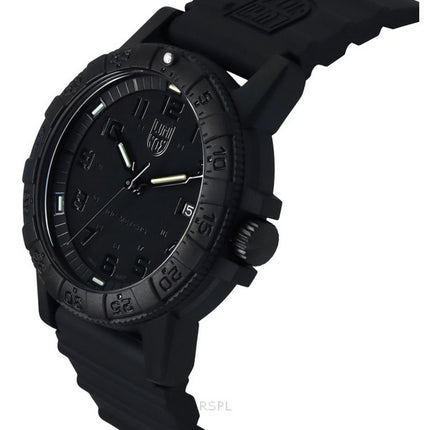 Luminox Leatherback Sea Turtle Silicone Strap Black Dial Quartz XS.0321.BO.L 100M Men's Watch