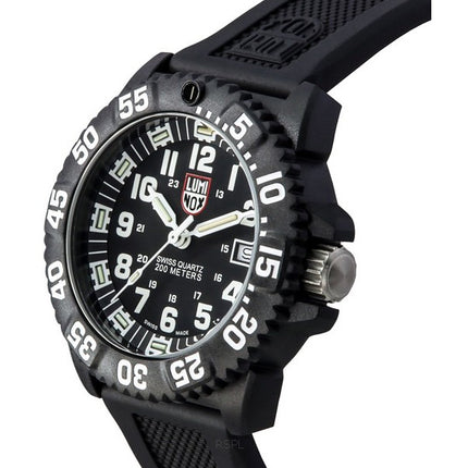 Luminox Original NAVY Seal Rubber Strap Black Dial Swiss Quartz Diver's XS.3051.F 200M Men's Watch