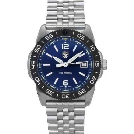 Luminox Pacific Diver Ripple Stainless Steel Blue Dial Quartz XS.3123M.SET.1 200M Men's Watch With Extra Strap