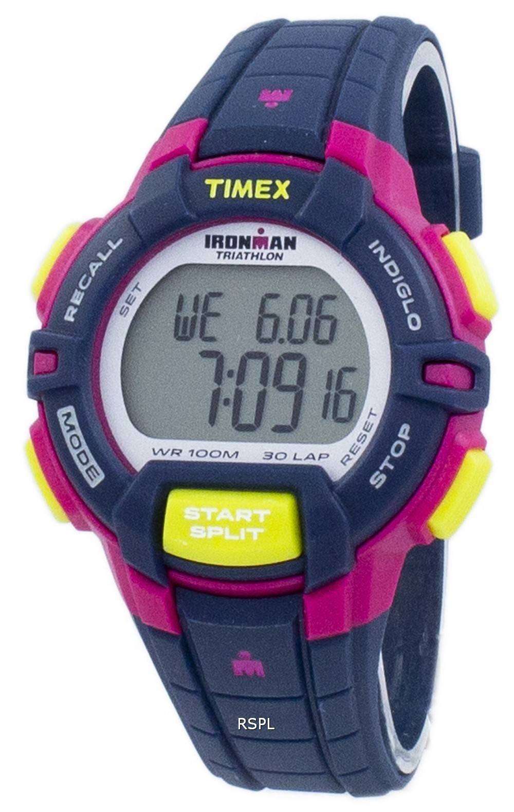 Timex Sports Ironman Triathlon Rugged 30 Lap Indiglo Digital