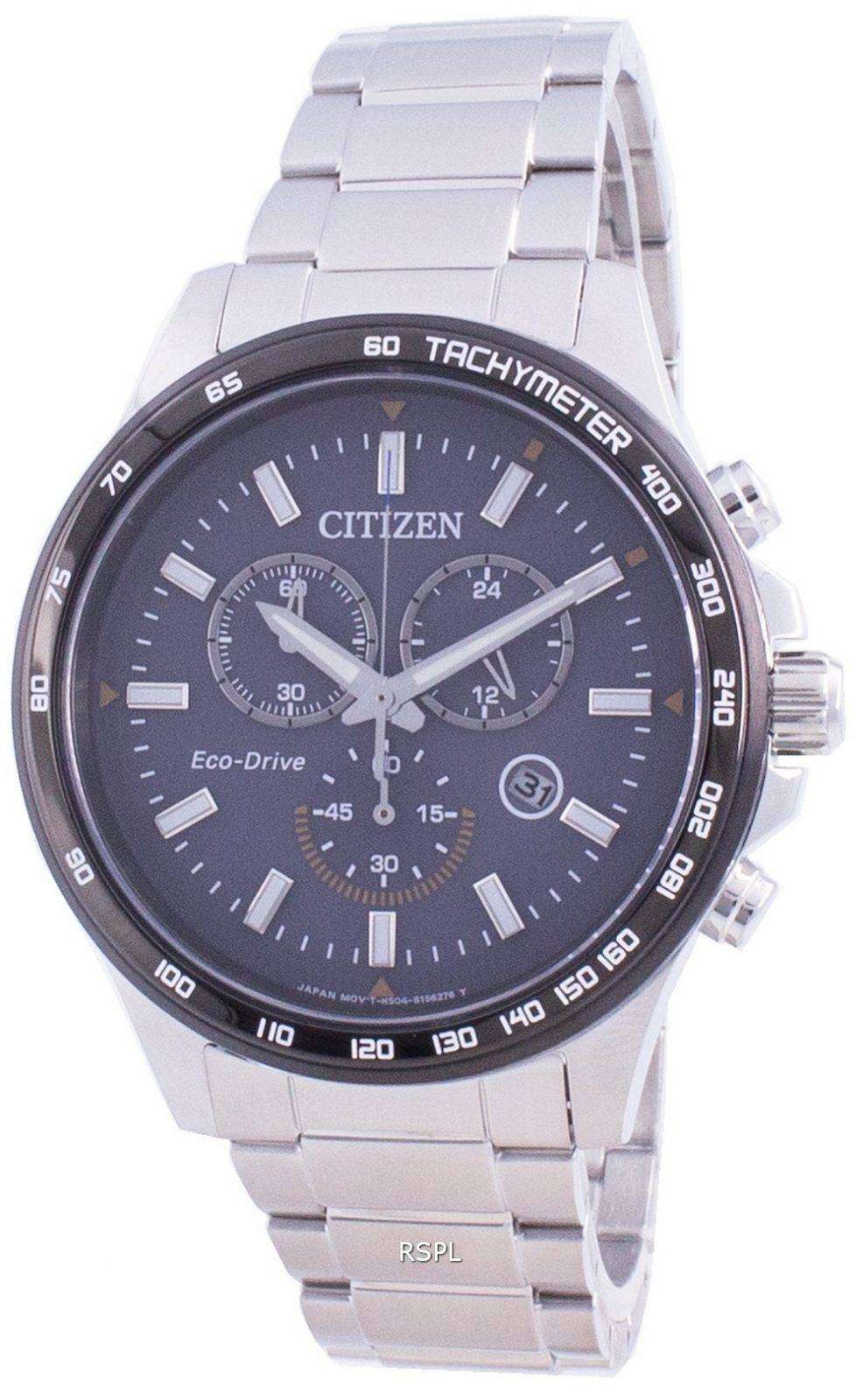 Citizen Blue Dial Tachymeter Eco Drive At2424 82h Men S Watch