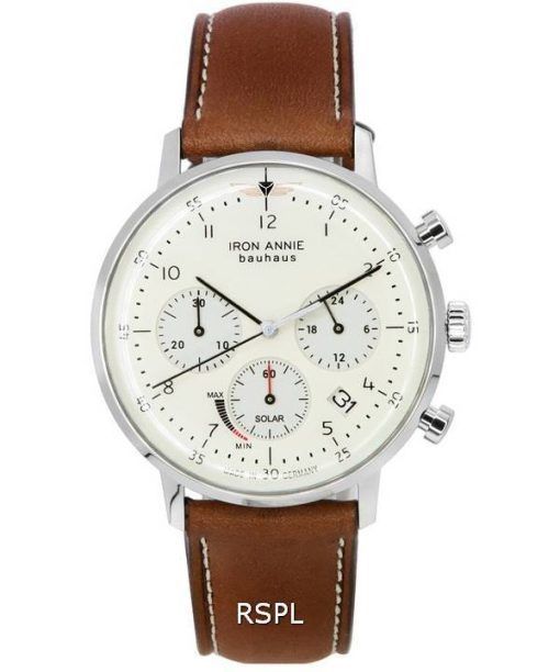 Iron Annie Bauhaus Solar Chronograph Beige Dial 50865 Mens Watch