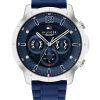 Tommy Hilfiger Luca Silicone Strap Multifunction Blue Dial Quartz 1710489 Mens Watch