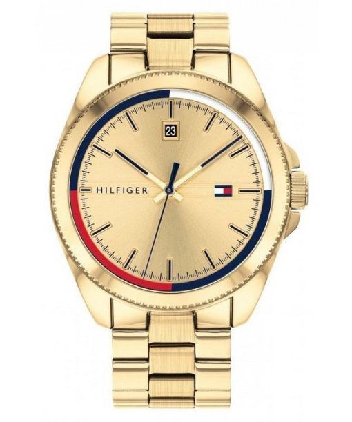 Tommy Hilfiger Riley Gold Tone Stainless Steel Gold Tone Dial Quartz 1791686 Mens Watch