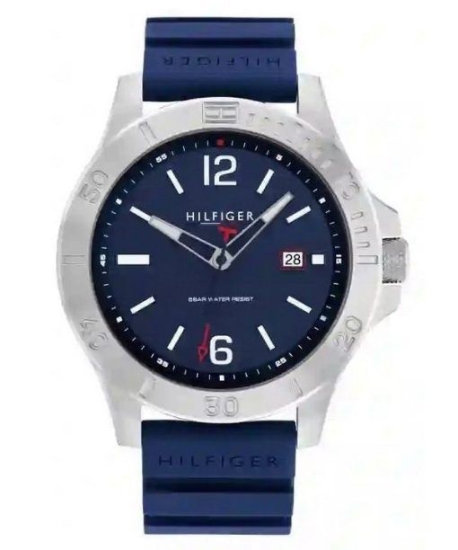 Tommy Hilfiger Ryan Silicone Strap Blue Dial Quartz 1791991 Mens Watch