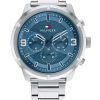 Tommy Hilfiger Link Bracelet Multifunction Blue Dial Quartz 1792077 Mens Watch