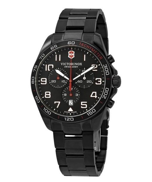 Victorinox Swiss Army FieldForce Sport Chronograph Stainless Steel Black Dial Quartz 241890 100M Men's Watch