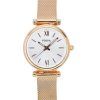 Fossil Carlie Rose Gold Tone Stainless Steel Silver Dial Quartz ES5314SET Women's Watch With Gift Set