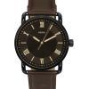 Fossil Copeland Brown Leather Strap Black Dial Quartz FS5666 Men's Watch