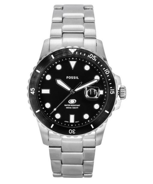 Fossil Blue Dive Stainless Steel Black Dial Quartz FS6032 100M Men's Watch