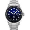 Fossil Blue Dive Stainless Steel Black And Blue Dial Quartz FS6038 100M Men's Watch