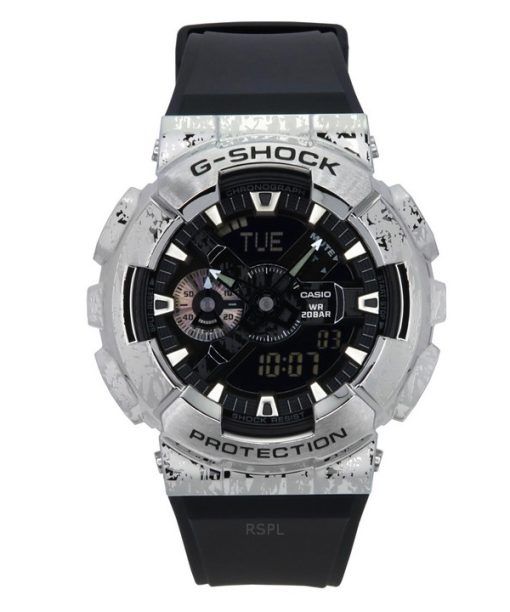 Casio G-Shock G-Steel Analog Digital Grunge Camouflage Resin Strap Black Dial Quartz GM-110GC-1A 200M Men's Watch