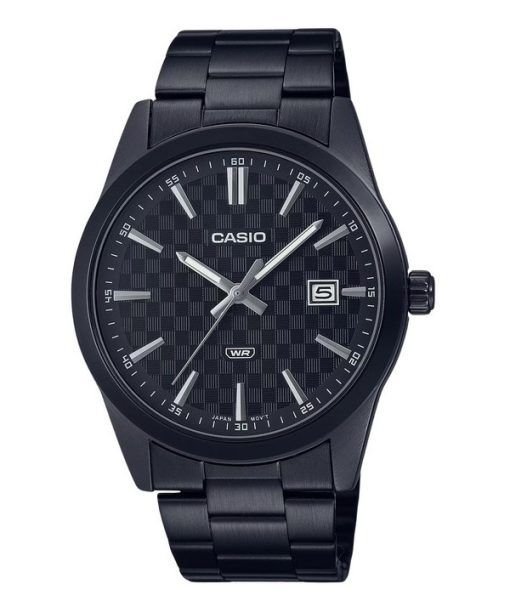 Casio Standard Analog Black Ion Plated Stainless Steel Black Dial Quartz MTP-VD03B-1A Men's Watch