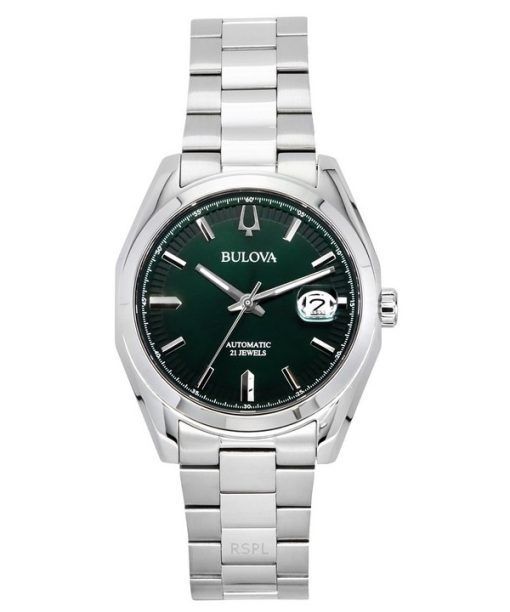 Bulova Surveyor Stainless Steel Green Dial Automatic 96B429 Men's Watch