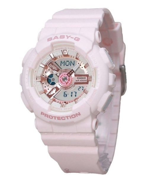 Casio Baby-G Analog Digital Aqua Planet Collaboration Pink Bio Based Resin Quartz BA-110AQ-4A 200M Womens Watch