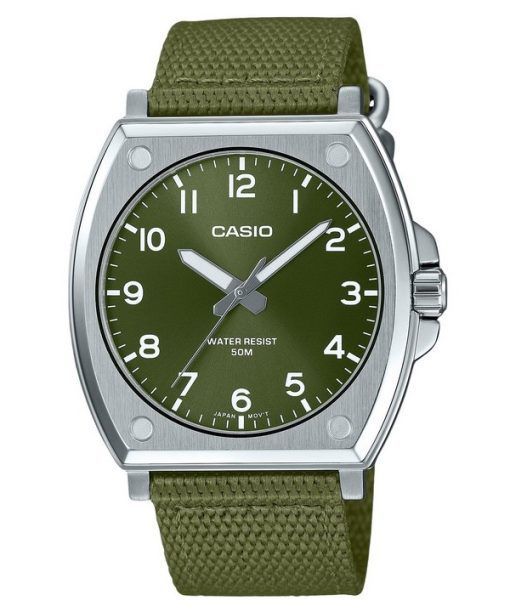 Casio Standard Analog Cloth Strap Green Dial Quartz MTP-E730C-3AV Men's Watch