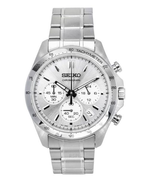 Seiko Spirit Chronograph Stainless Steel Silver Dial Quartz SBTR009 100M Men's Watch