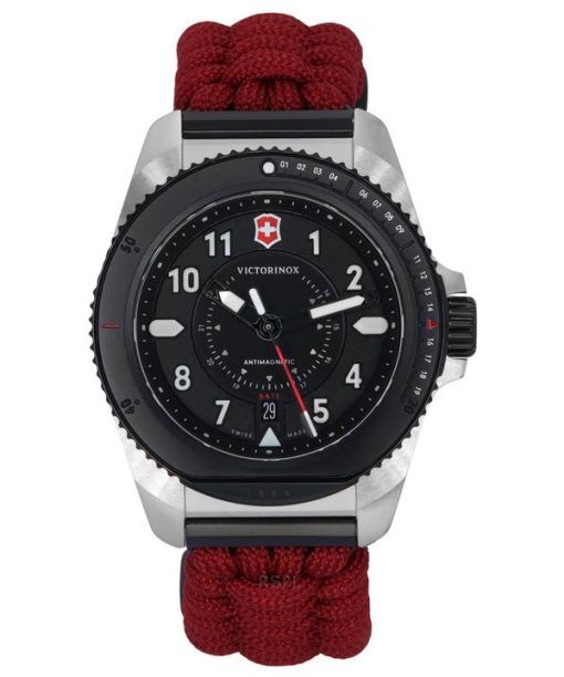 Victorinox Journey 1884 Limited Edition Paracord Strap Black Dial Quartz Diver's 242016-1 200M Men's Watch With Gift Set