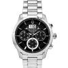 Bulova Sutton Big Date Chronograph Stainless Steel Black Dial Quartz 96B319 Mens Watch