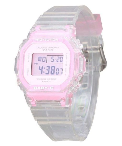 Casio Baby-G Digital Summer Jelly Transparent Pink Resin Strap Quartz BGD-565SJ-7 100M Women's Watch