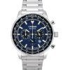 Citizen Eco-Drive Chronograph Stainless Steel Blue Dial CA4500-91L 100M Men's Watch