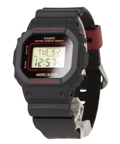 Casio G-Shock Digital Andres Iniesta Collaboration Resin Strap Quartz DW-5600AI-1 200M Men's Watch