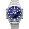 Casio Edifice Analog Digital Stainless Steel Blue Dial Quartz EFV-C120D-2A 100M Men's Watch