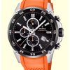 Festina The Originals Chronograph Orange Rubber Strap Black Dial Quartz F20330-4 100M Men's Watch