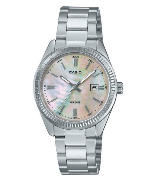 Casio Standard Analog Stainless Steel Mother Of Pearl Dial Quartz LTP-1302DS-4AV Women's Watch