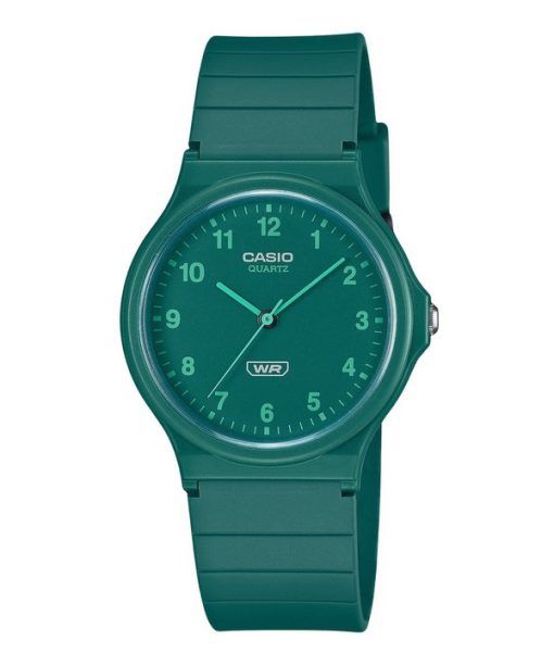 Casio POP Analog Bio Based Resin Strap Green Dial Quartz MQ-24B-3B Unisex Watch