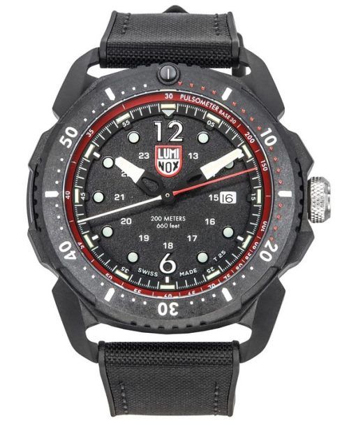 Luminox ICE SAR Artic Rubber Strap Black Dial Swiss Quartz Divers XL.1051 200M Mens Watch