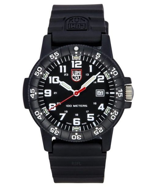 Luminox Leatherback SEA Turtle Giant Polyurethane Strap Black Dial Swiss Quartz XS.0321.L 100M Mens Watch