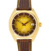 Bulova Jet Star Leather Strap Gold Tone Dial Quartz 97B214 Men's Watch